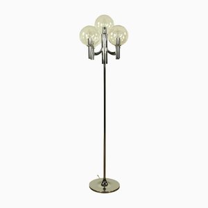 Modern German Floor Lamp in Brass and Chrome Plating from Kaiser Idell, 1970s