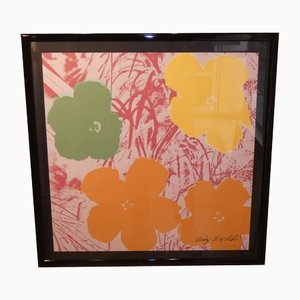 Andy Warhol, Fleurs 1534/2400 pour CMOA, 1964, Lithographies, Encadrée, Set de 3