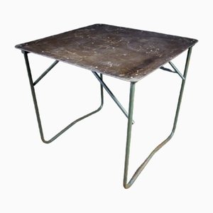 Industrial Polish Folding Table with Bakelite Sheets