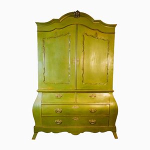 Large Antique Cabinet in Green, Holland, 1880s