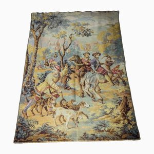 Large French Gobelin with Hunting Scene, Early 1900s
