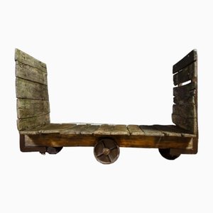 Carrito industrial robusto con ruedas de hierro