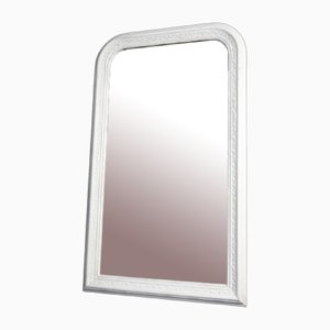 Specchio grande Brocante Biedermeier con cornice bianca