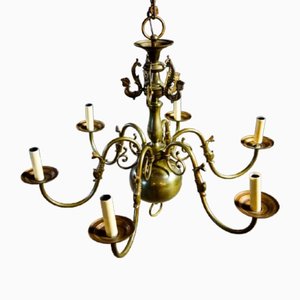 Chandelier in Brass, 1950s