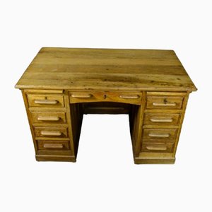 Oak Desk with Drawers, 1930s