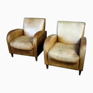Vintage Armchairs in Leathher, Set of 2