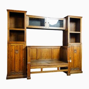 Antique Cabinet with Built-In Sofa, 1920s