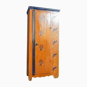 Hand-Painted Brocante Cupboard, 1900s
