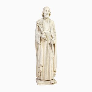 Large Antique Sculpture of Jozef in Natural Stone, 1890s