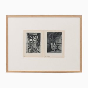 Theodore Jung, Interior Scene Triptych, 1940, Photogravure, Framed