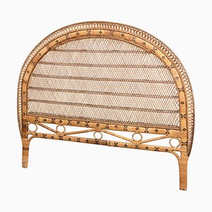 Mid-Century Modern Bamboo and Rattan Headboard, French Riviera, 1960s