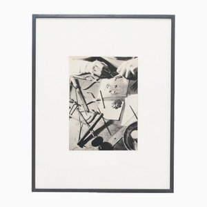 Hans Keer-Bale, Abstraktes Bild, 1940er, Tiefdruck, Gerahmt