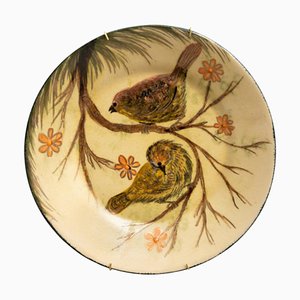 Traditional Ceramic Hand Painted Plate by Catalan Artist Diaz Costa, 1960s