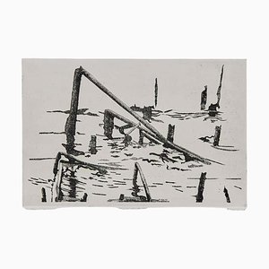 Artista holandés, Composición abstracta, 1980, Grabado