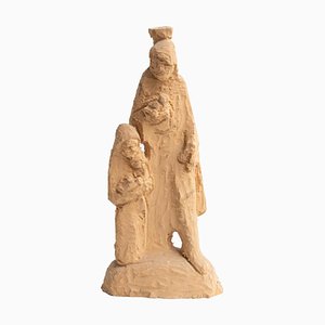 Traditional Preliminary Sketch Wooden Sculpture