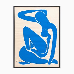 After Henri Matisse, Cut Out Nu Bleu I, 1970, Lithograph, Framed