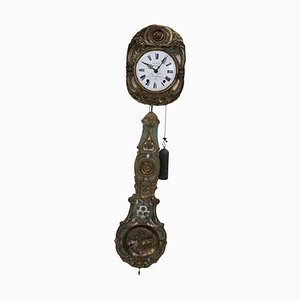 Reloj de pared de bronce, siglo XIX