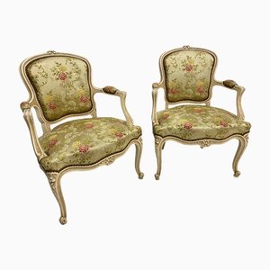 French Fauteuil Armchairs, 1920s, Set of 2
