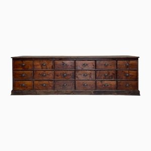 Antique Bank with Drawers in Fir, 1900