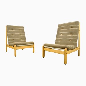 Mid-Century Oak Lounge Chairs by Bernt Petersen for Schiang Furniture, Denmark, 1960s, Set of 2