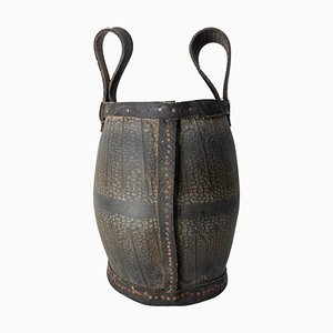 Mid-Century Portuguese Handmade Rubber Basket, 1950s