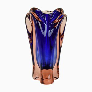 Vintage Art Glass Vase attributed to Josef Hospodka for Chribska Glasswork, 1960s