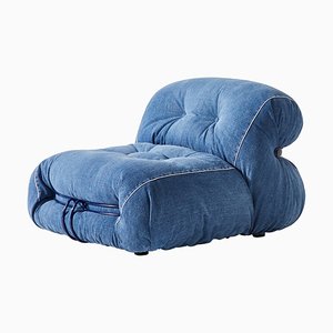 Limited Edition Soriana Denim Armchair by Afra & Tobia Scarpa for Cassina