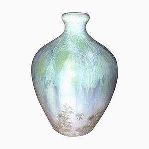 Art Nouveau Crystalline Vase attributed to Valdemar Engelhardt from Royal Copenhagen