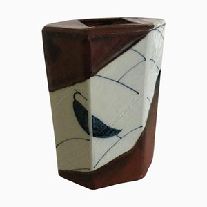 Vaso in ceramica attribuito ad Anne-Mette Trolle per Royal Copenhagen, 1979