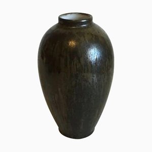 Braune Glasur Vase von Carl Frederik Ludvigsen für Royal Copenhagen