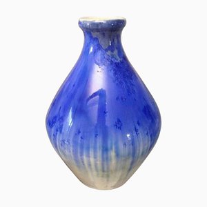 Vase Art Nouveau en Verre Cristallin attribué à Ludvigsen pour Royal Copenhagen
