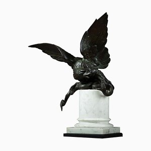 Bird of Prey Fighting Serpent, 1870, Bronze