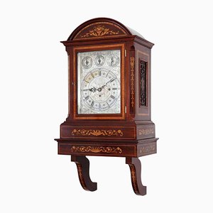 Marquetry Bracket Clock with Engraved Face