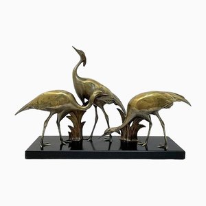 Armand Sinko, Trois Grues Cendrées (Three Cranes), 1955, Mixed Metal Sculpture