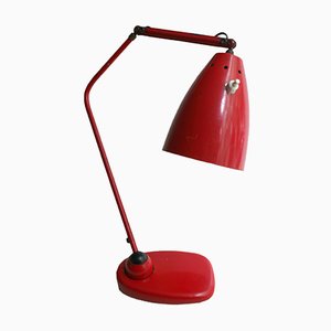 Lampada da tavolo industriale rossa