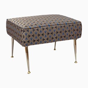 Footstool with Brass Legs, 1950s