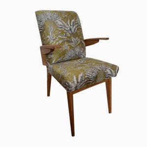 Vintage Armchair in Wood & Fabric