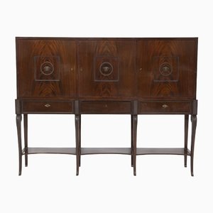 Neoclassical Italian Mahogany Sideboard attrivuted to Gianni Versace, 1955