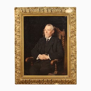 Belgian Artist, Portrait of a Gentleman, 1920, Oil on Canvas, Framed