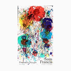 Francis, Sam, Sam Francis, Abstract Composition, Lithograph Poster, 1983, 1983, Lithograph