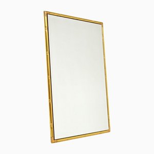 Vintage Brass Faux Bamboo Mirror, 1970s