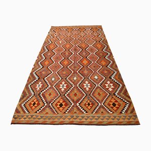 Tapis Kilim Géométrique en Laine et Coton, 1965