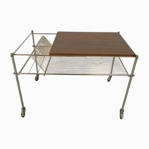 Vintage Coffee Table with Rack, 1950s