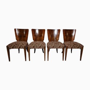 Art Deco Dining Chairs attributed to Jindrich Halabala, 1940s, Set of 4