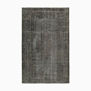 Vintage Black Overdyed Rug