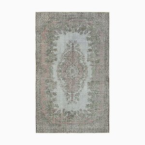 Tapis en Laine Surteintée Bleue