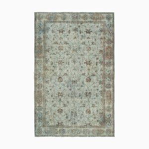 Tapis en Laine Surteintée Bleue