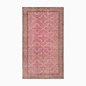 Türkischer Rosa Überfärbter Teppich