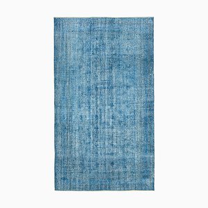 Türkischer Blauer Überfärbter Teppich