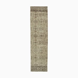 Tapis de Couloir Vintage Surteinté Beige